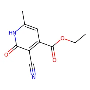 Ethyl 3-cyano-6-methyl-2-oxo-1,2-dihydropyridine-4-carboxylate structure