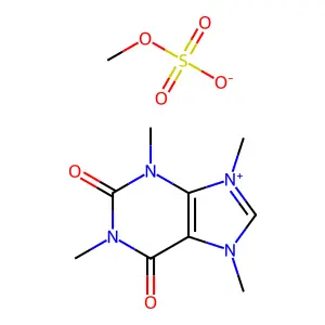 2,3,6,9-Tetrahydro-1,3,7,9-tetramethyl-2,6-dioxo-1H-purinium methyl sulphate structure