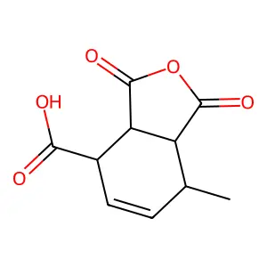 7-Methyl-1,3-dioxo-3a,4,7,7a-tetrahydro-2-benzofuran-4-carboxylic acid structure