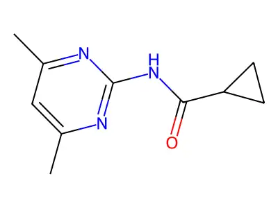 N-(4,6-dimethyl-2-pyrimidinyl)cyclopropanecarboxamide structure