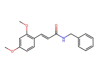 (E)-N-benzyl-3-(2,4-dimethoxyphenyl)acrylamide structure