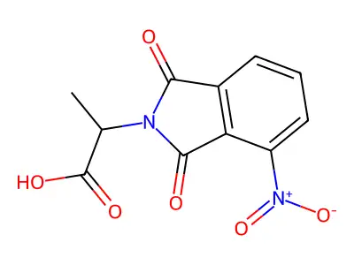 (2S)-2-(4-Nitro-1,3-dioxo-2,3-dihydro-1H-isoindol-2-yl)propanoic acid structure