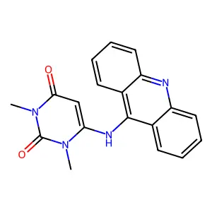 Pyrimidine-2,4(1H,3H)-dione, 1,3-dimethyl-6-(9-acridinylamino)- structure
