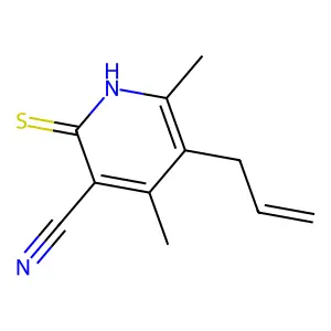 5-Allyl-4,6-dimethyl-2-thioxo-1,2-dihydropyridine-3-carbonitrile structure