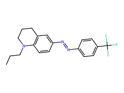 (1-propyl-3,4-dihydro-2H-quinolin-6-yl)-[4-(trifluoromethyl)phenyl]diazene structure