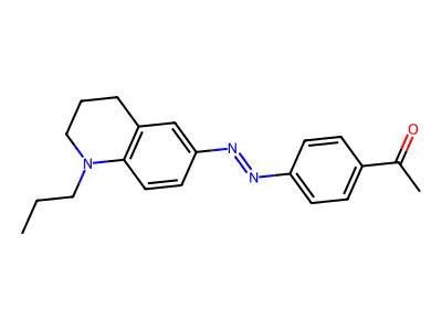 Ethanone, 1-[4-[2-(1,2,3,4-tetrahydro-1-propyl-6-quinolinyl)diazenyl]phenyl]- structure