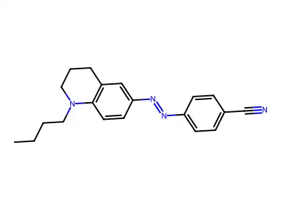 4-[(1-butyl-3,4-dihydro-2H-quinolin-6-yl)diazenyl]benzonitrile structure