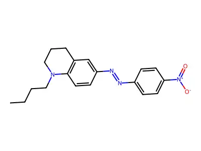 (1-butyl-3,4-dihydro-2H-quinolin-6-yl)-(4-nitrophenyl)diazene structure