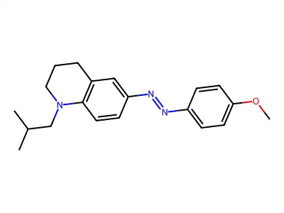 (4-methoxyphenyl)-[1-(2-methylpropyl)-3,4-dihydro-2H-quinolin-6-yl]diazene structure