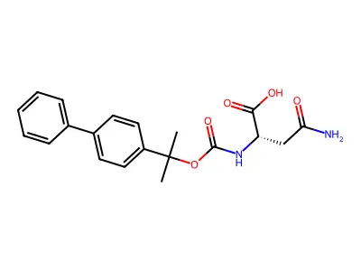 4-氨基-4-氧代-2-[2-(4-联苯基)丙-2-基氧羰基氨基]丁酸 structure