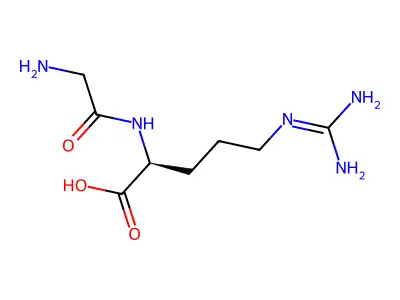 2-[(2-Aminoacetyl)amino]-5-(diaminomethylideneamino)pentanoic acid structure