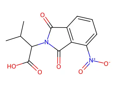 3-methyl-2-(4-nitro-1,3-dioxo-1,3-dihydro-2H-isoindol-2-yl)butanoic acid structure