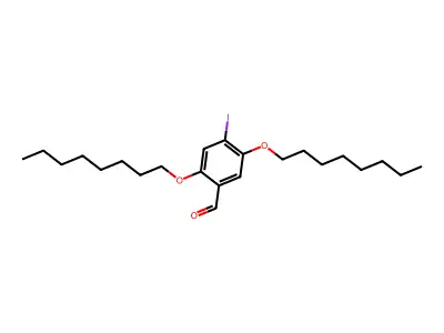 4-Iodo-2,5-dioctyloxybenzaldehyde structure