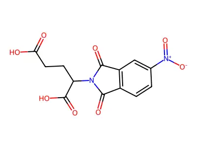 2-(5-Nitro-1,3-dioxo-1,3-dihydro-2H-isoindol-2-yl)pentanedioic acid structure