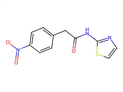2-(4-nitrophenyl)-N-(1,3-thiazol-2-yl)acetamide structure