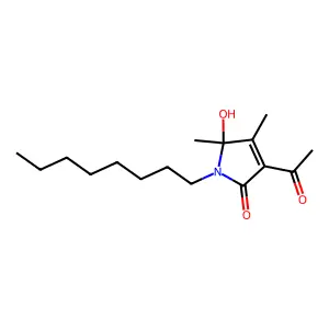 3-乙酰基-5-羟基-4,5-二甲基-1-辛基-2-吡咯酮 structure