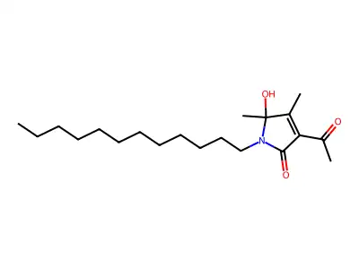 3-Acetyl-1-dodecyl-1,5-dihydro-5-hydroxy-4,5-dimethyl-2H-Pyrrol-2-one structure