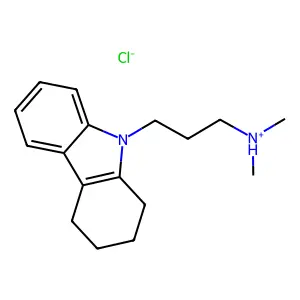 Carbazole, 1,2,3,4-tetrahydro-9-(3-(dimethylamino)propyl)-, monohydrochloride structure