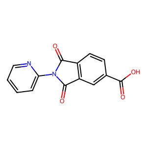 1,3-Dioxo-2-(pyridin-2-yl)-2,3-dihydro-1H-isoindole-5-carboxylic acid structure