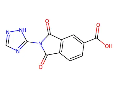2,3-Dihydro-1,3-dioxo-2-(1H-1,2,4-triazol-5-yl)-1H-isoindole-5-carboxylic acid structure