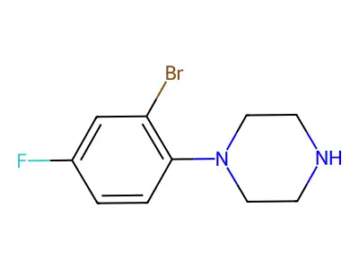 1-(2-Bromo-4-fluorophenyl)piperazine structure