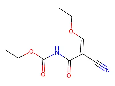 乙基N-(2-氰基-3-乙氧基丙烯酰基)氨基甲酸酯 structure