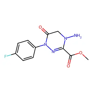 methyl 4-amino-1-(4-fluorophenyl)-6-oxo-5H-1,2,4-triazine-3-carboxylate structure