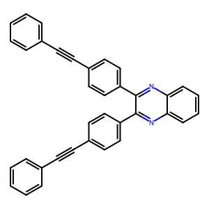 2,3-Bis[4-(2-phenylethynyl)phenyl]quinoxaline structure