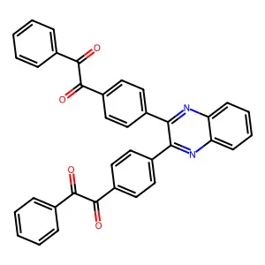 2,3-Bis[4-(phenylglyoxylyl)phenyl]quinoxaline structure