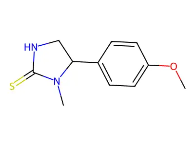 2-Imidazolidinethione, 5-(4-methoxyphenyl)-1-methyl- structure