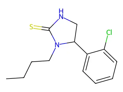 1-Butyl-5-(2-chlorophenyl)-4,5-dihydro-1H-imidazole-2-thiol structure