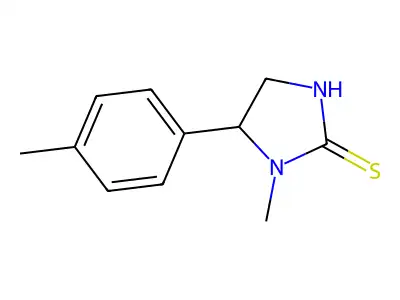 1-Methyl-5-(4-methylphenyl)-4,5-dihydro-1H-imidazole-2-thiol structure
