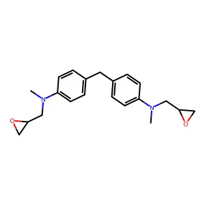 N,N'-[(亚甲基二-4,1-亚苯基)]双(N-甲基-2-环氧乙烷甲胺) structure