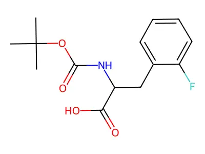 N-[(1,1-Dimethylethoxy)carbonyl]-2-fluoro-L-phenylalanine structure
