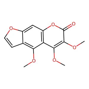 4,5,6-Trimethoxyfuro[3,2-g]chromen-7-one structure