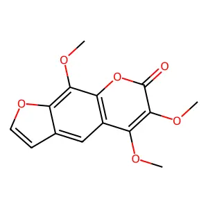 5,6,9-Trimethoxyfuro[3,2-g]chromen-7-one structure