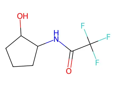2,2,2-trifluoro-N-(2-hydroxycyclopentyl)acetamide structure