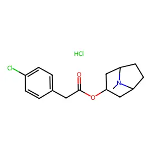 psi-Tropine (p-chlorophenyl)acetate hydrochloride structure
