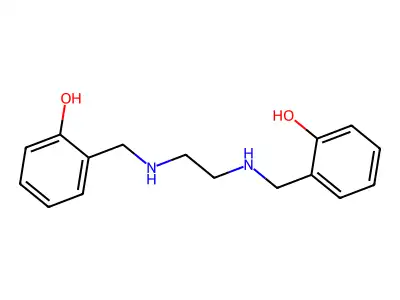 2,2'-(Ethane-1,2-diylbis(azanediylmethylene))diphenol structure