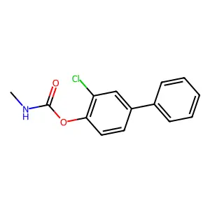 (2-chloro-4-phenylphenyl) N-methylcarbamate structure