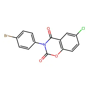 3-(4-Bromophenyl)-6-chloro-1,3-benzoxazine-2,4-dione structure