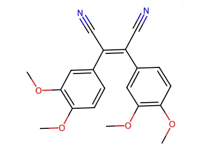 (Z)-2,3-bis(3,4-dimethoxyphenyl)but-2-enedinitrile structure