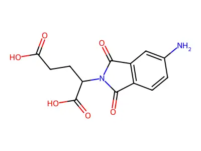 2-(5-Amino-1,3-dioxoisoindol-2-yl)pentanedioic acid structure