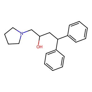 1-Pyrrolidineethanol, alpha-(2,2-diphenylethyl)- structure