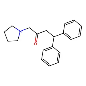 2-Butanone, 4,4-diphenyl-1-(1-pyrrolidinyl)- structure