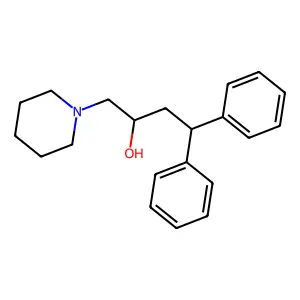1-Piperidineethanol, alpha-(2,2-diphenylethyl)- structure