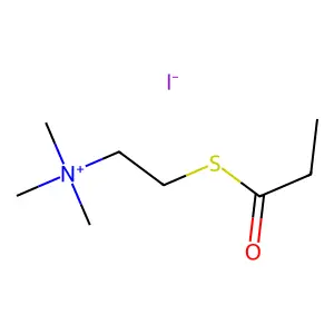 Ethanaminium, N,N,N-trimethyl-2-((1-oxopropyl)thio)-, iodide (1:1) structure