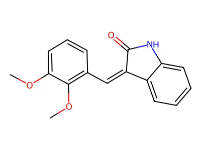 (Z)-3-(2,3-dimethoxybenzylidene)indolin-2-one structure