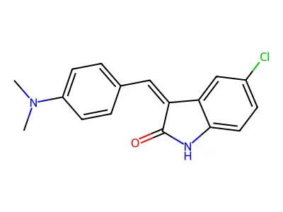 5-Chloro-3-[[4-(dimethylamino)phenyl]methylene]-1,3-dihydro-2H-indol-2-one structure