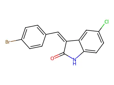 3-(4-Bromobenzylidene)-5-chloroindolin-2-one structure